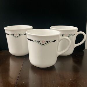 Lot of 3 Vintage Corning Zenith Pattern Mugs
